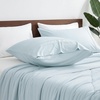 image:imageCozy Bliss 2 Pack Cooling Pillow Cases Queen 20 x 30 GreenBlue