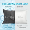 image:imageCozy Bliss 2 Pack Cooling Pillow Cases Queen 20 x 30 GreenCharcoal Gray
