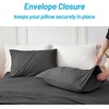 image:imageCozy Bliss 2 Pack Cooling Pillow Cases Queen 20 x 30 GreenCharcoal Gray