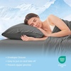 image:imageCozy Bliss 2 Pack Cooling Pillow Cases Queen 20 x 30 GreenCharcoal Gray