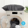image:imageCozy Bliss 2 Pack Cooling Pillow Cases Queen 20 x 30 GreenCharcoal Gray