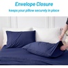 image:imageCozy Bliss 2 Pack Cooling Pillow Cases Queen 20 x 30 GreenDark Blue