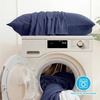 image:imageCozy Bliss 2 Pack Cooling Pillow Cases Queen 20 x 30 GreenDark Blue