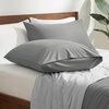 image:imageCozy Bliss 2 Pack Cooling Pillow Cases Queen 20 x 30 GreenDark Grey