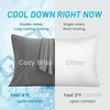image:imageCozy Bliss 2 Pack Cooling Pillow Cases Queen 20 x 30 GreenDark Grey