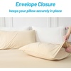 image:imageCozy Bliss 2 Pack Cooling Pillow Cases Queen 20 x 30 GreenKhaki