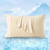 image:imageCozy Bliss 2 Pack Cooling Pillow Cases Queen 20 x 30 GreenKhaki