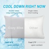 image:imageCozy Bliss 2 Pack Cooling Pillow Cases Queen 20 x 30 GreenLight Grey