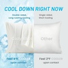 image:imageCozy Bliss 2 Pack Cooling Pillow Cases Queen 20 x 30 GreenOff White