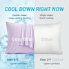image:imageCozy Bliss 2 Pack Cooling Pillow Cases Queen 20 x 30 GreenPurple