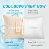 image:imageCozy Bliss 2 Pack Cooling Pillow Cases Queen 20 x 30 GreenYellow