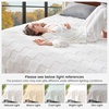 image:imageCozy Bliss Checkered Faux Rabbit Fur Blanket Queen Size for Bed Soft Fuzzy Blankets for Women Men Large Furry Fleece Throw for Bedroom Decor Ivory 90 x 90Ivory