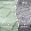 image:imageCozy Bliss Checkered Faux Rabbit Fur Blanket Queen Size for Bed Soft Fuzzy Blankets for Women Men Large Furry Fleece Throw for Bedroom Decor Ivory 90 x 90Sage Green