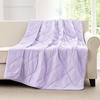 image:imageCozy Bliss Cooling Blanket for Hot Sleepers Queen Size QMax 045 Cooling Comfort Cold Blankets for Night Sweats Sleeping UltraCool Lightweight Breathable Blanket for Bed Mist GreyPurple