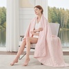 image:imageCozy Bliss Cooling Blanket for Hot Sleepers Queen Size QMax 045 Cooling Comfort Cold Blankets for Night Sweats Sleeping UltraCool Lightweight Breathable Blanket for Bed Mist GreyCool Pink