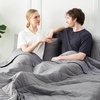 image:imageCozy Bliss Cooling Blanket for Hot Sleepers Queen Size QMax 045 Cooling Comfort Cold Blankets for Night Sweats Sleeping UltraCool Lightweight Breathable Blanket for Bed Mist GreyDark Grey