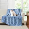 image:imageCozy Bliss Cooling Blanket for Hot Sleepers Queen Size QMax 045 Cooling Comfort Cold Blankets for Night Sweats Sleeping UltraCool Lightweight Breathable Blanket for Bed Mist GreyDark Blue
