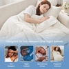 image:imageCozy Bliss Cooling Blanket for Hot Sleepers Queen Size QMax 045 Cooling Comfort Cold Blankets for Night Sweats Sleeping UltraCool Lightweight Breathable Blanket for Bed Mist GreyOff White