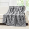 image:imageCozy Bliss Cooling Blanket for Hot Sleepers Queen Size QMax 045 Cooling Comfort Cold Blankets for Night Sweats Sleeping UltraCool Lightweight Breathable Blanket for Bed Mist GreyDark Grey