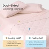 image:imageCozy Bliss Cooling Blanket for Hot Sleepers Queen Size QMax 045 Cooling Comfort Cold Blankets for Night Sweats Sleeping UltraCool Lightweight Breathable Blanket for Bed Mist GreyCool Pink