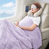 image:imageCozy Bliss Cooling Blanket for Hot Sleepers Queen Size QMax 045 Cooling Comfort Cold Blankets for Night Sweats Sleeping UltraCool Lightweight Breathable Blanket for Bed Mist GreyPurple
