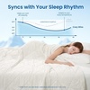 image:imageCozy Bliss Cooling Blanket for Hot Sleepers Queen Size QMax 045 Cooling Comfort Cold Blankets for Night Sweats Sleeping UltraCool Lightweight Breathable Blanket for Bed Mist GreyOff White
