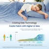 image:imageCozy Bliss Cooling Blanket for Hot Sleepers Queen Size QMax 045 Cooling Comfort Cold Blankets for Night Sweats Sleeping UltraCool Lightweight Breathable Blanket for Bed Mist GreyDark Blue