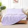 image:imageCozy Bliss Cooling Blanket for Hot Sleepers Queen Size QMax 045 Cooling Comfort Cold Blankets for Night Sweats Sleeping UltraCool Lightweight Breathable Blanket for Bed Mist GreyPurple
