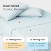 image:imageCozy Bliss Cooling Blanket for Hot Sleepers Queen Size QMax 045 Cooling Comfort Cold Blankets for Night Sweats Sleeping UltraCool Lightweight Breathable Blanket for Bed Mist GreyCool Blue