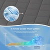 image:imageCozy Bliss Cooling Blanket for Hot Sleepers Queen Size QMax 045 Cooling Comfort Cold Blankets for Night Sweats Sleeping UltraCool Lightweight Breathable Blanket for Bed Mist GreyCharcoal Grey