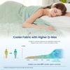 image:imageCozy Bliss Cooling Blanket for Hot Sleepers Queen Size QMax 045 Cooling Comfort Cold Blankets for Night Sweats Sleeping UltraCool Lightweight Breathable Blanket for Bed Mist GreyMint Green