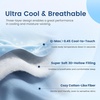 image:imageCozy Bliss Cooling Blanket for Hot Sleepers Queen Size QMax 045 Cooling Comfort Cold Blankets for Night Sweats Sleeping UltraCool Lightweight Breathable Blanket for Bed Mist GreyOff White