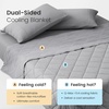 image:imageCozy Bliss Cooling Blanket for Hot Sleepers Queen Size QMax 045 Cooling Comfort Cold Blankets for Night Sweats Sleeping UltraCool Lightweight Breathable Blanket for Bed Mist GreyDark Grey