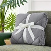 image:imageCozy Bliss Cooling Blanket for Hot Sleepers Queen Size QMax 045 Cooling Comfort Cold Blankets for Night Sweats Sleeping UltraCool Lightweight Breathable Blanket for Bed Mist GreyDark Grey