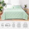 image:imageCozy Bliss Cooling Blanket for Hot Sleepers Queen Size QMax 045 Cooling Comfort Cold Blankets for Night Sweats Sleeping UltraCool Lightweight Breathable Blanket for Bed Mist GreyMint Green
