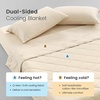 image:imageCozy Bliss Cooling Blanket for Hot Sleepers Queen Size QMax 045 Cooling Comfort Cold Blankets for Night Sweats Sleeping UltraCool Lightweight Breathable Blanket for Bed Mist GreyKhaki