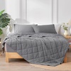 image:imageCozy Bliss Cooling Blanket for Hot Sleepers Queen Size QMax 045 Cooling Comfort Cold Blankets for Night Sweats Sleeping UltraCool Lightweight Breathable Blanket for Bed Mist GreyDark Grey