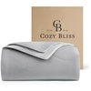 image:imageCozy Bliss Cooling Comforter Queen Size Reversible Lightweight Cooling Blankets for Hot Sleepers and Night Sweats QMaxgt045 Soft Breathable Silky Smooth Summer Comforter Cool Grey 90x90Cool Grey