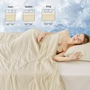 image:imageCozy Bliss Cooling Comforter Queen Size Reversible Lightweight Cooling Blankets for Hot Sleepers and Night Sweats QMaxgt045 Soft Breathable Silky Smooth Summer Comforter Cool Grey 90x90Khaki