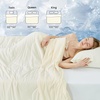 image:imageCozy Bliss Cooling Comforter Queen Size Reversible Lightweight Cooling Blankets for Hot Sleepers and Night Sweats QMaxgt045 Soft Breathable Silky Smooth Summer Comforter Cool Grey 90x90Snow Ivory