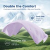 image:imageCozy Bliss Cooling Comforter Queen Size Reversible Lightweight Cooling Blankets for Hot Sleepers and Night Sweats QMaxgt045 Soft Breathable Silky Smooth Summer Comforter Cool Grey 90x90Lavender Purple