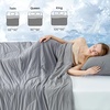 image:imageCozy Bliss Cooling Comforter Queen Size Reversible Lightweight Cooling Blankets for Hot Sleepers and Night Sweats QMaxgt045 Soft Breathable Silky Smooth Summer Comforter Cool Grey 90x90Dark Grey