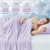 image:imageCozy Bliss Cooling Comforter Queen Size Reversible Lightweight Cooling Blankets for Hot Sleepers and Night Sweats QMaxgt045 Soft Breathable Silky Smooth Summer Comforter Cool Grey 90x90Lavender Purple