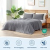 image:imageCozy Bliss Cooling Comforter Queen Size Reversible Lightweight Cooling Blankets for Hot Sleepers and Night Sweats QMaxgt045 Soft Breathable Silky Smooth Summer Comforter Cool Grey 90x90Dark Grey