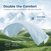 image:imageCozy Bliss Cooling Comforter Queen Size Reversible Lightweight Cooling Blankets for Hot Sleepers and Night Sweats QMaxgt045 Soft Breathable Silky Smooth Summer Comforter Cool Grey 90x90Cool Blue