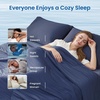 image:imageCozy Bliss Cooling Comforter Queen Size Reversible Lightweight Cooling Blankets for Hot Sleepers and Night Sweats QMaxgt045 Soft Breathable Silky Smooth Summer Comforter Cool Grey 90x90Dark Blue