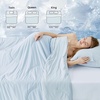 image:imageCozy Bliss Cooling Comforter Queen Size Reversible Lightweight Cooling Blankets for Hot Sleepers and Night Sweats QMaxgt045 Soft Breathable Silky Smooth Summer Comforter Cool Grey 90x90Cool Blue