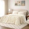 image:imageCozy Bliss Cooling Comforter Seersucker Plaid Queen Size QMax 045 Lightweight Cooling Blanket Breathable Silk Smooth Summer Bedding Quilt for Hot Sleepers Night Sweats Dark GrayKhaki