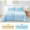 image:imageCozy Bliss Cooling Comforter Seersucker Plaid Queen Size QMax 045 Lightweight Cooling Blanket Breathable Silk Smooth Summer Bedding Quilt for Hot Sleepers Night Sweats Dark GrayBlue