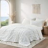 image:imageCozy Bliss Cooling Comforter Seersucker Plaid Queen Size QMax 045 Lightweight Cooling Blanket Breathable Silk Smooth Summer Bedding Quilt for Hot Sleepers Night Sweats Dark GrayWhite